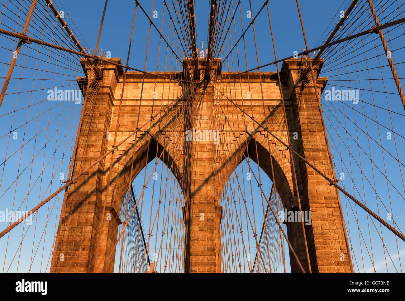 Brooklyn Bridge at sunset in New York City, USA Stock Photo - Alamy