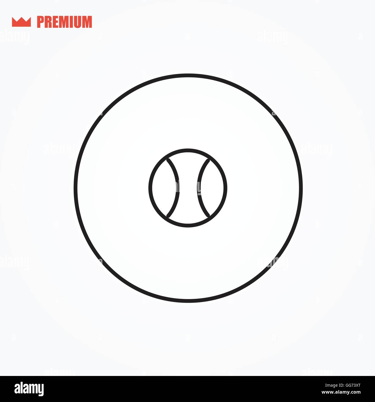Tennis ball vector icon Stock Vector Image & Art - Alamy