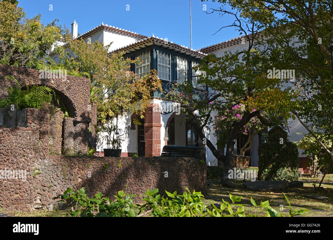 Old mansion house now museum Quinta Das Cruzes in Funchal, Madeira, Portugal Stock Photo