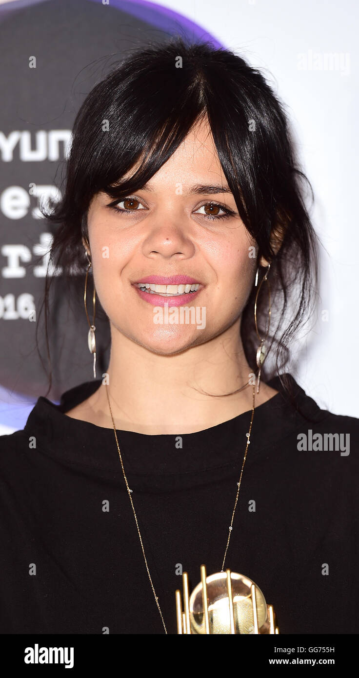 Natasha Khan, better known by her stage name Bat For Lashes, attending the Hyundai Mercury Music Prize nominations at the Langham Hotel London. Stock Photo