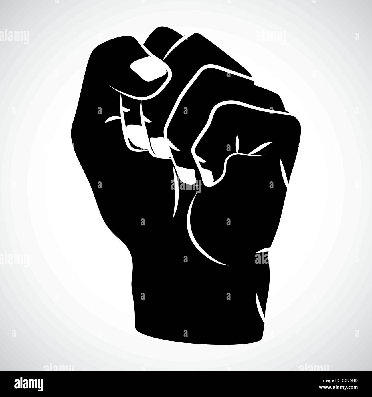 Icon Fist in the Air for creative use in graphic design Stock Vector