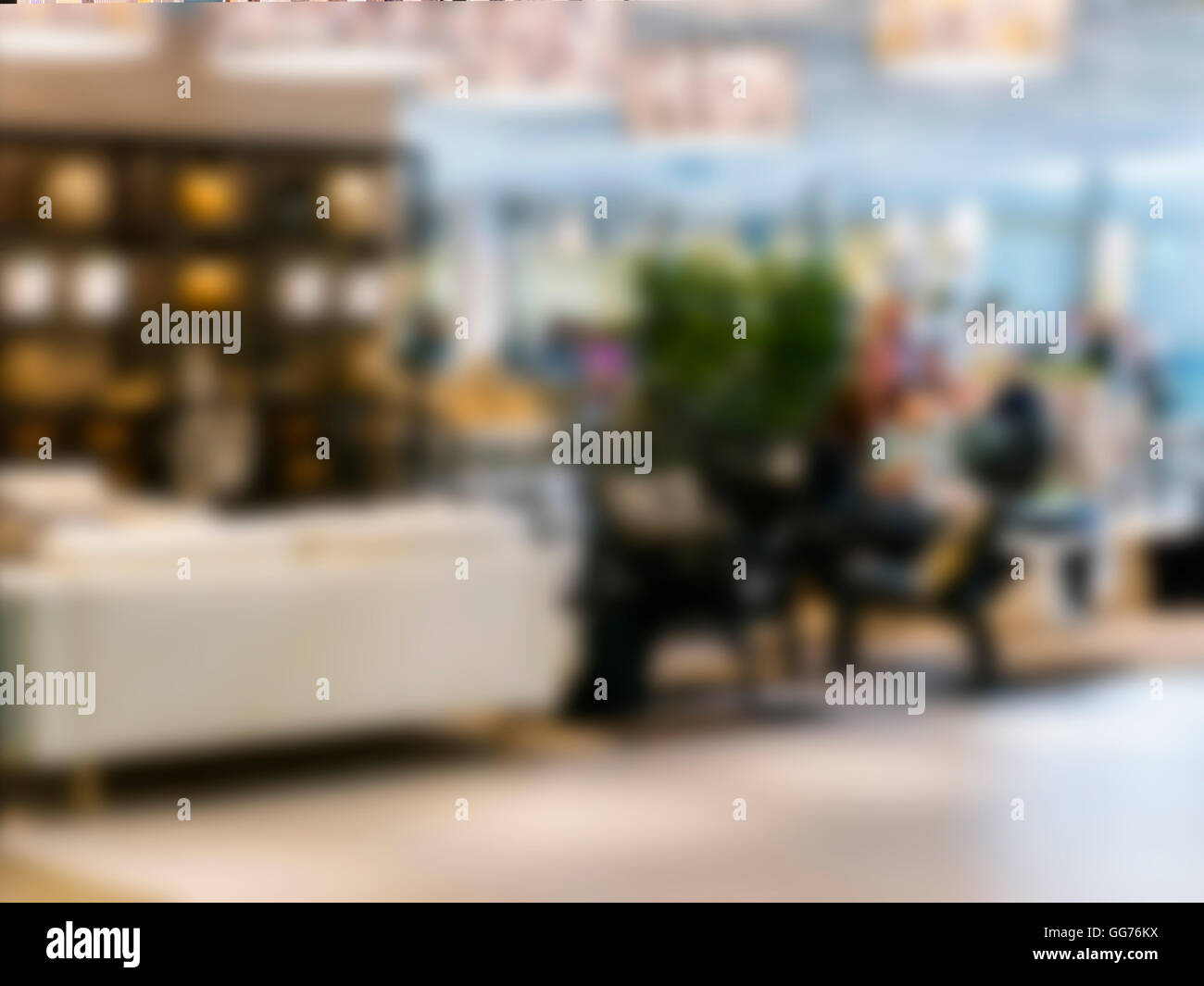 Blurred coffee shop or cafe as background Stock Photo