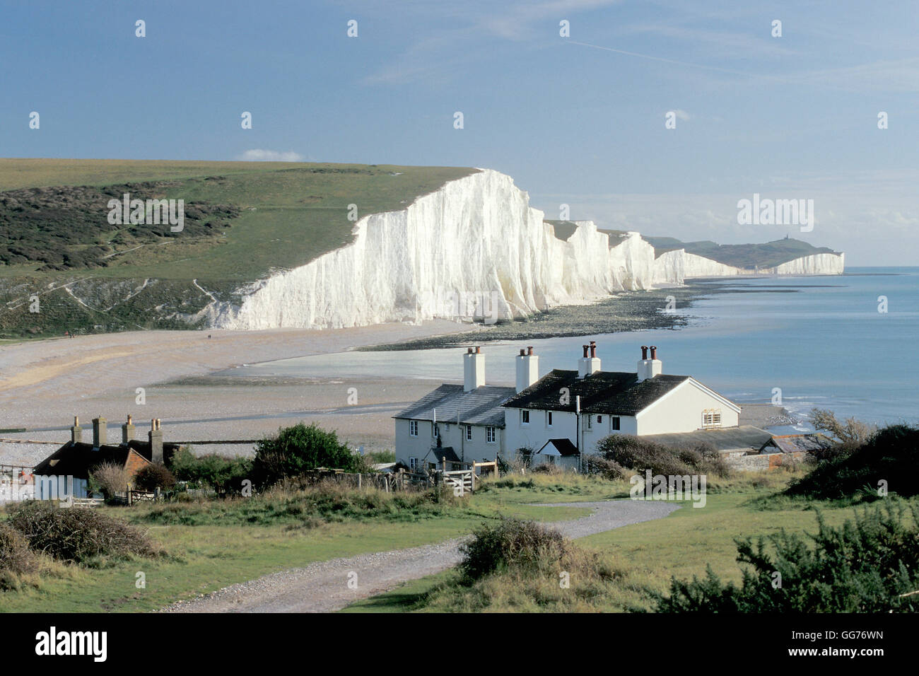 Coastguard Cottages Cuckmere Haven Stock Photos Coastguard