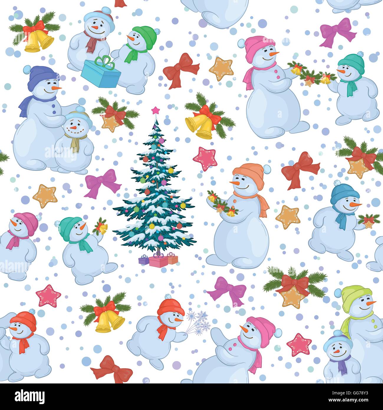 Seamless Christmas background. Vector Stock Vector Image & Art - Alamy