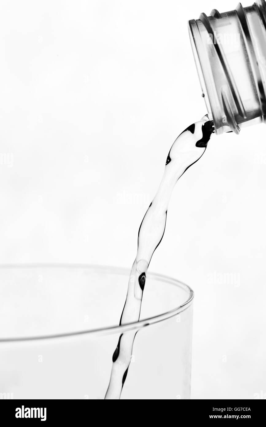 bottle of water and glass Stock Photo Alamy