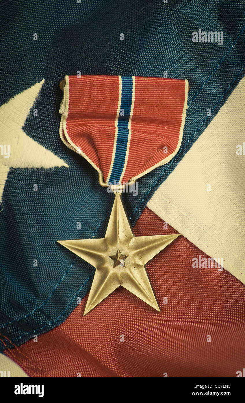 Bronze star medal with valor hi-res stock photography and images - Alamy