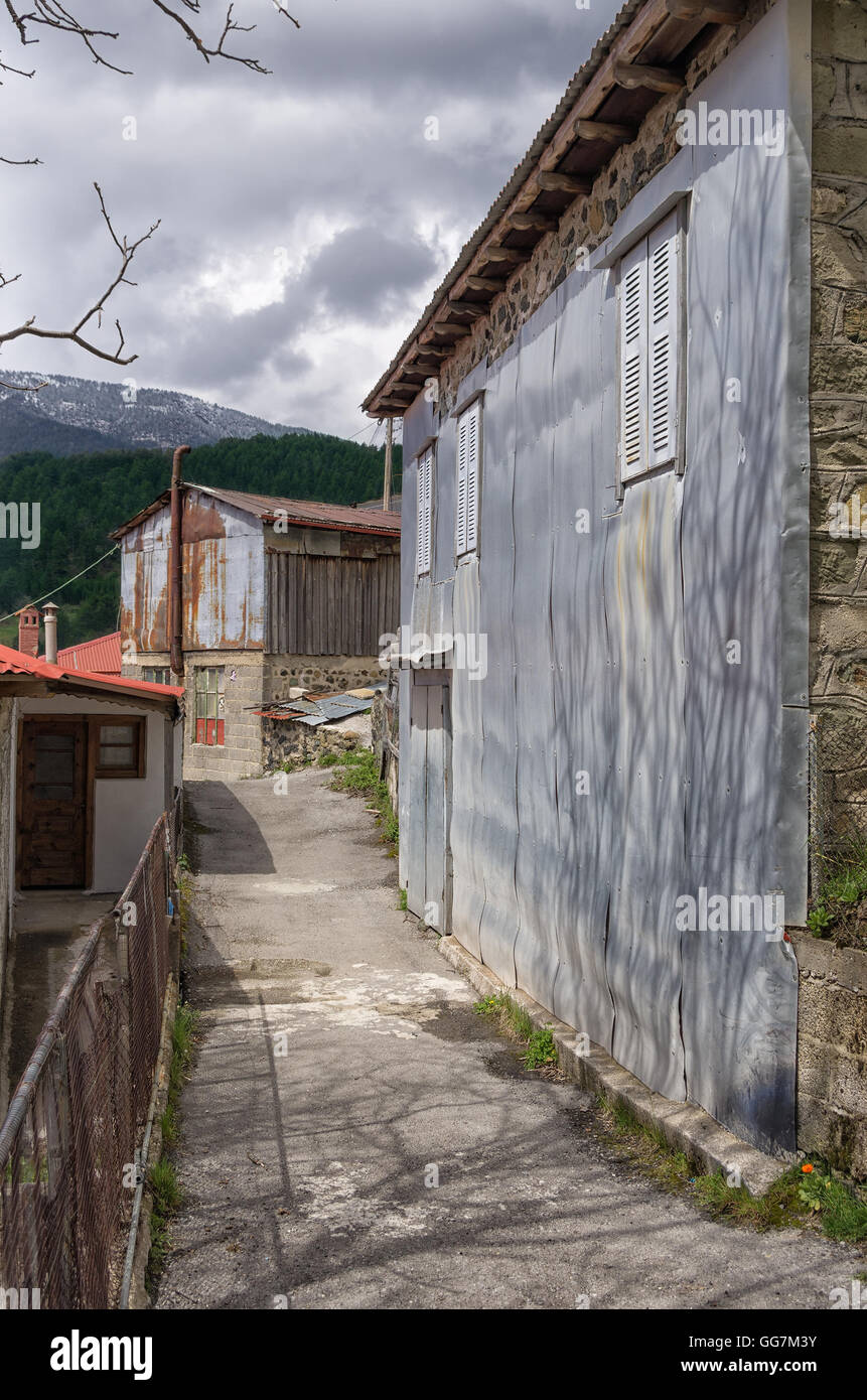 Traditional architecture in the beautiful Milia village, near Metsovo