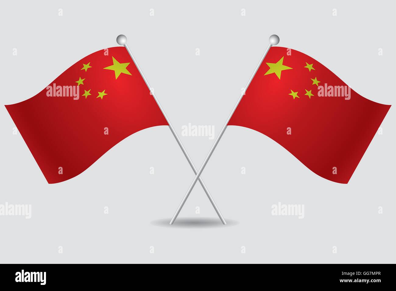 a pair of chinese flags in grey background Stock Vector Image & Art - Alamy