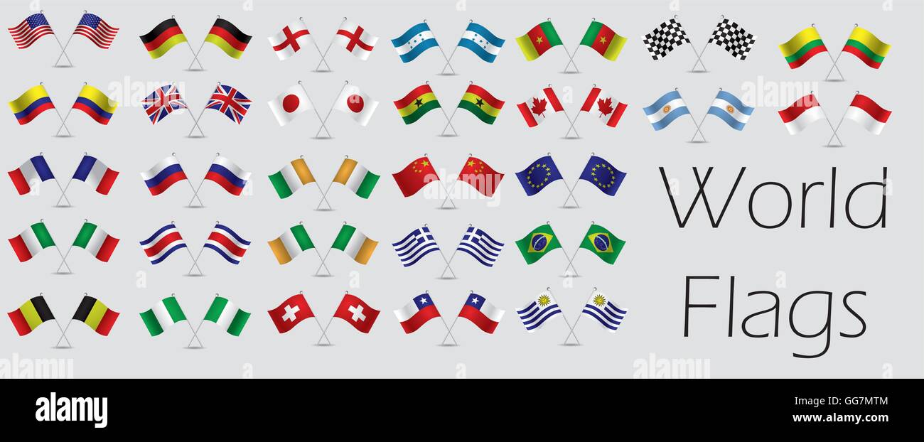 a set of flags in a grey background Stock Vector Image & Art Alamy