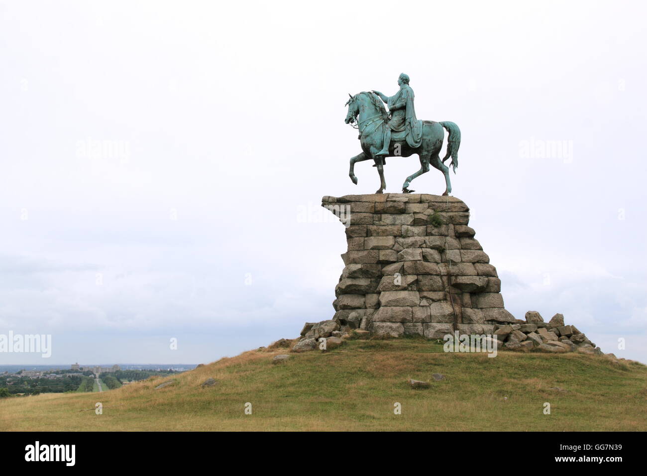 The Copper Horse equestrian statue of King III that looks down the Long Walk to Windsor