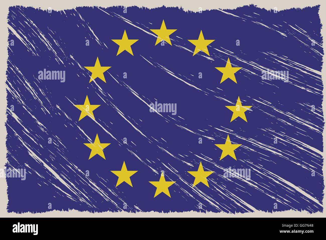 the flag of the european union with some grunge textures Stock Vector ...