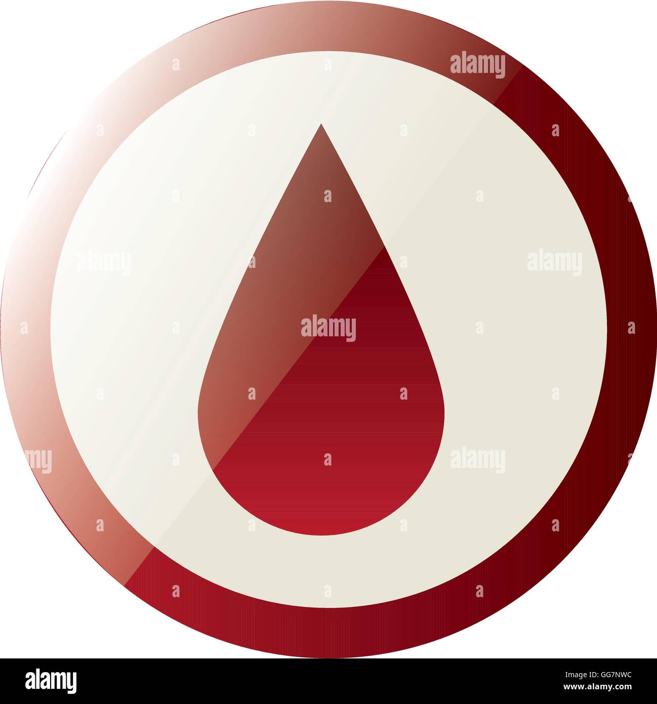 an-isolated-drop-of-blood-on-a-red-circle-on-a-white-background-GG7NWC.jpg