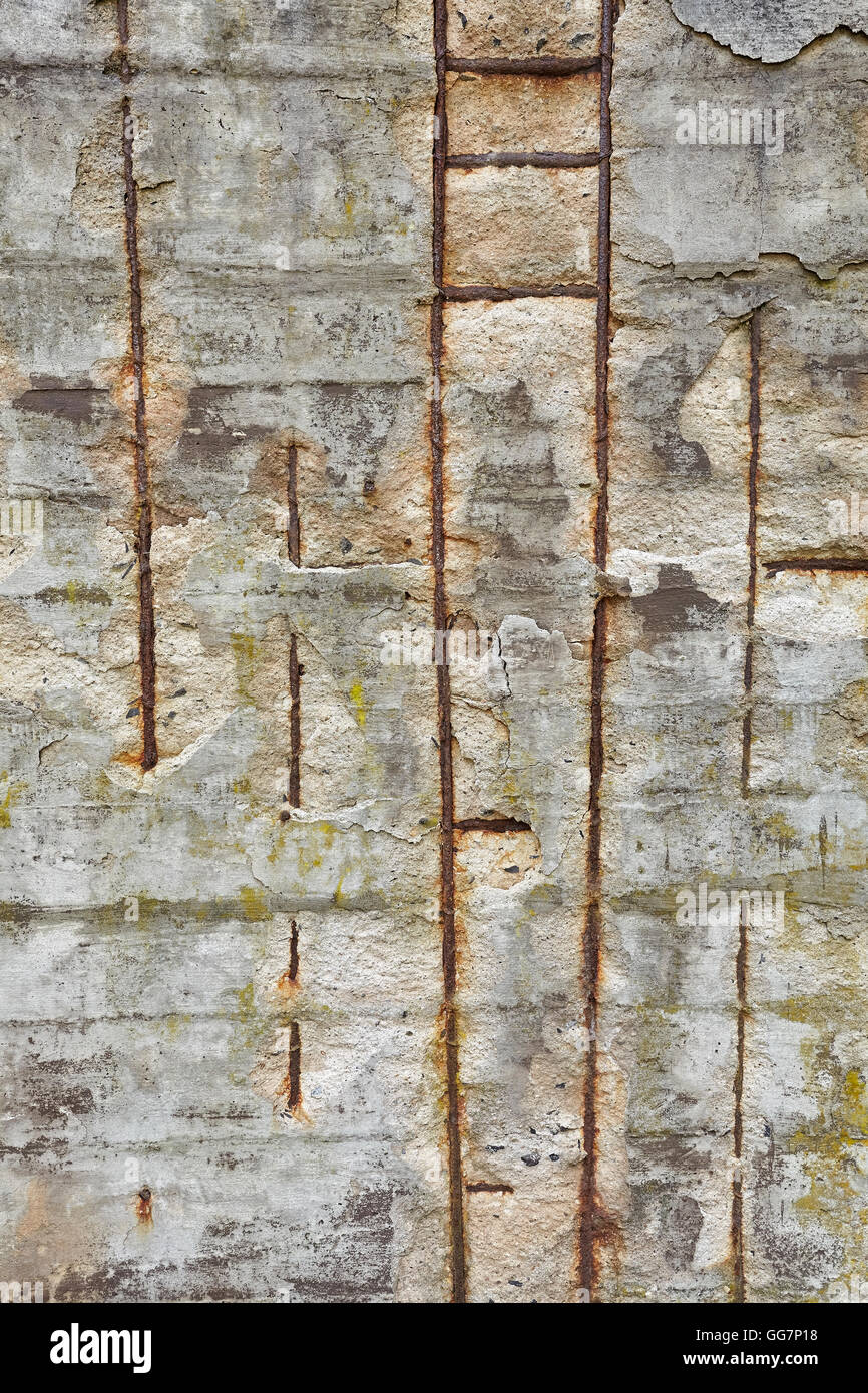 Grunge background made of reinforced concrete wall. Stock Photo