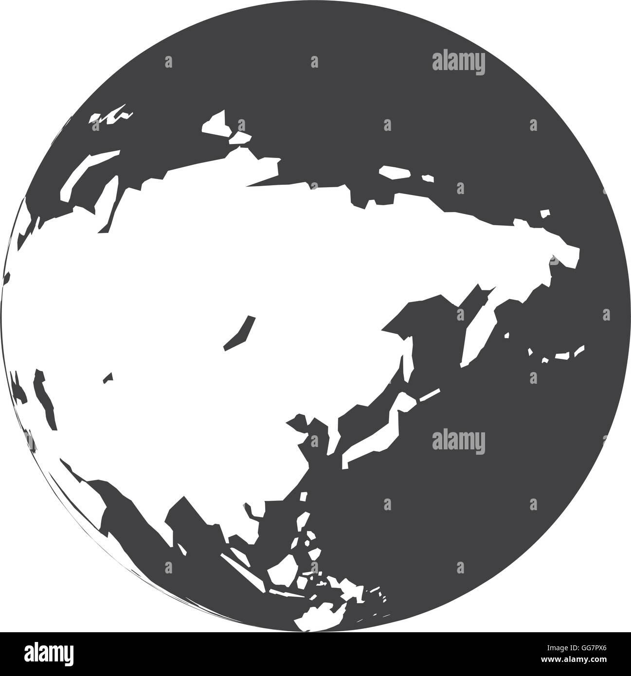 Planet map earth world sphere icon. Vector graphic Stock Vector Image ...