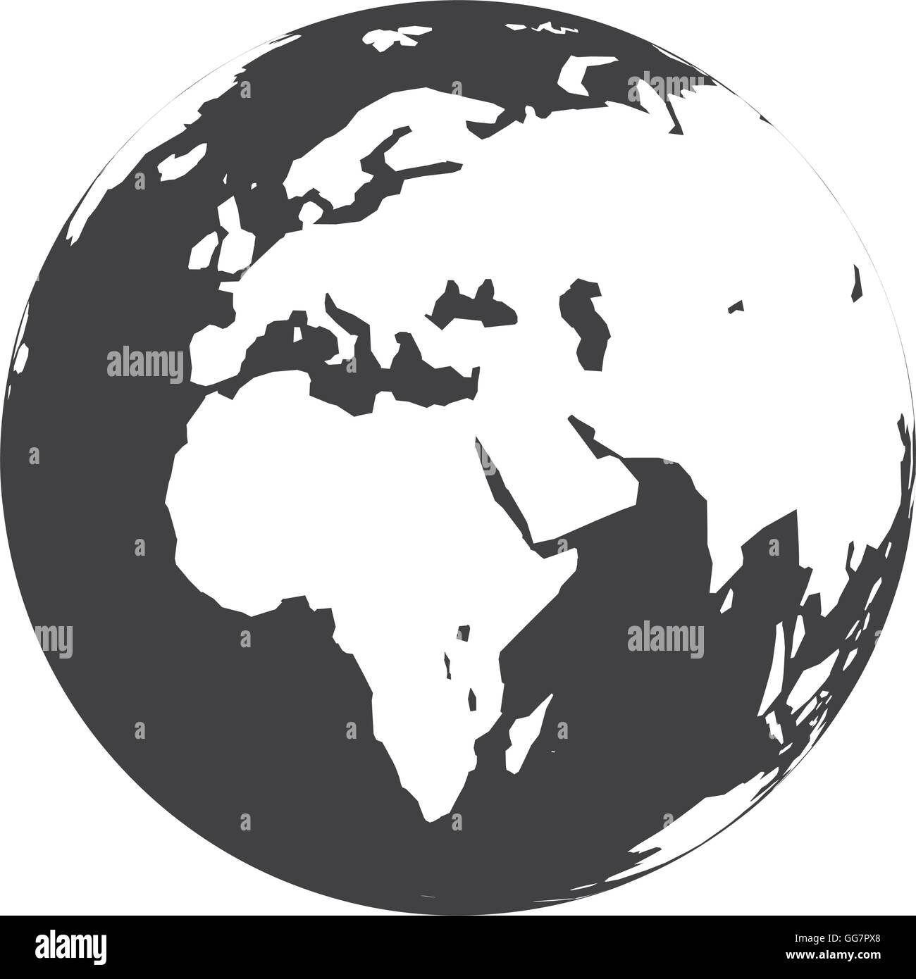 Planet map earth world sphere icon. Vector graphic Stock Vector Image ...