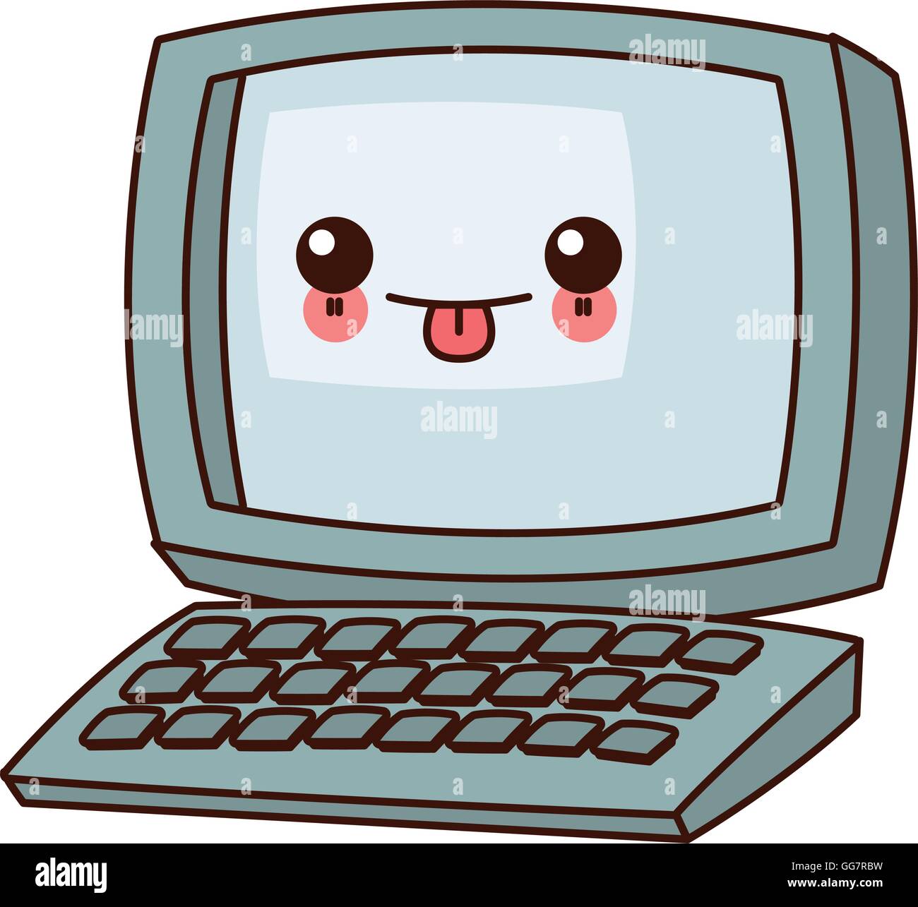 kawaii computer icon Stock Vector Image & Art - Alamy