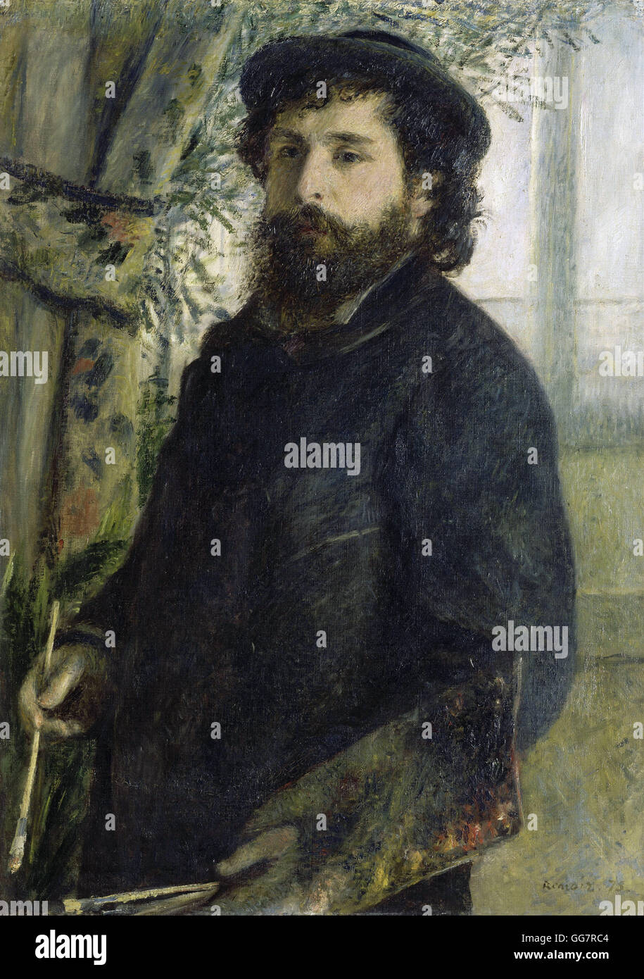Claude Monet by Pierre-Auguste Renoir Stock Photo