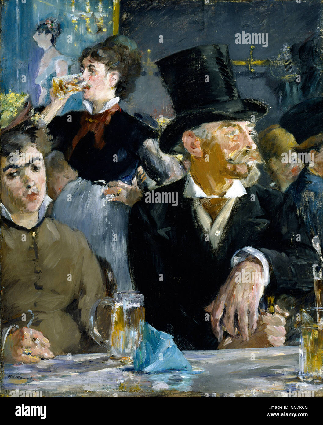 At the Café by Edouard Manet Stock Photo