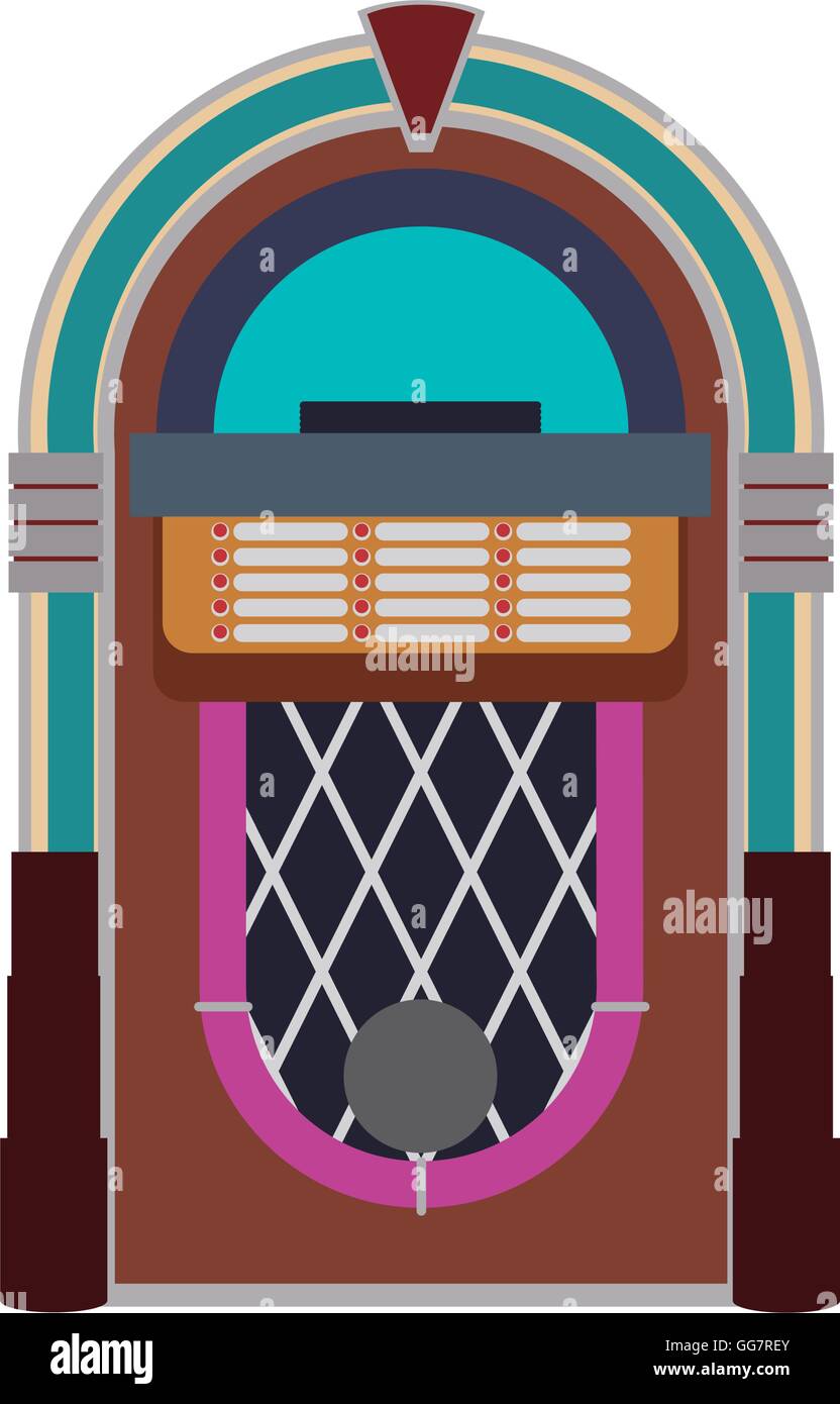 Jukebox technology retro vintage icon. Vector graphic Stock Vector ...