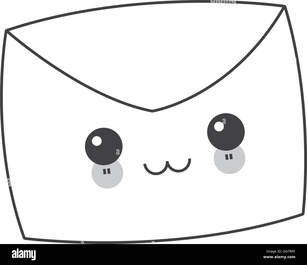kawaii envelope icon Stock Vector Image &amp; Art - Alamy