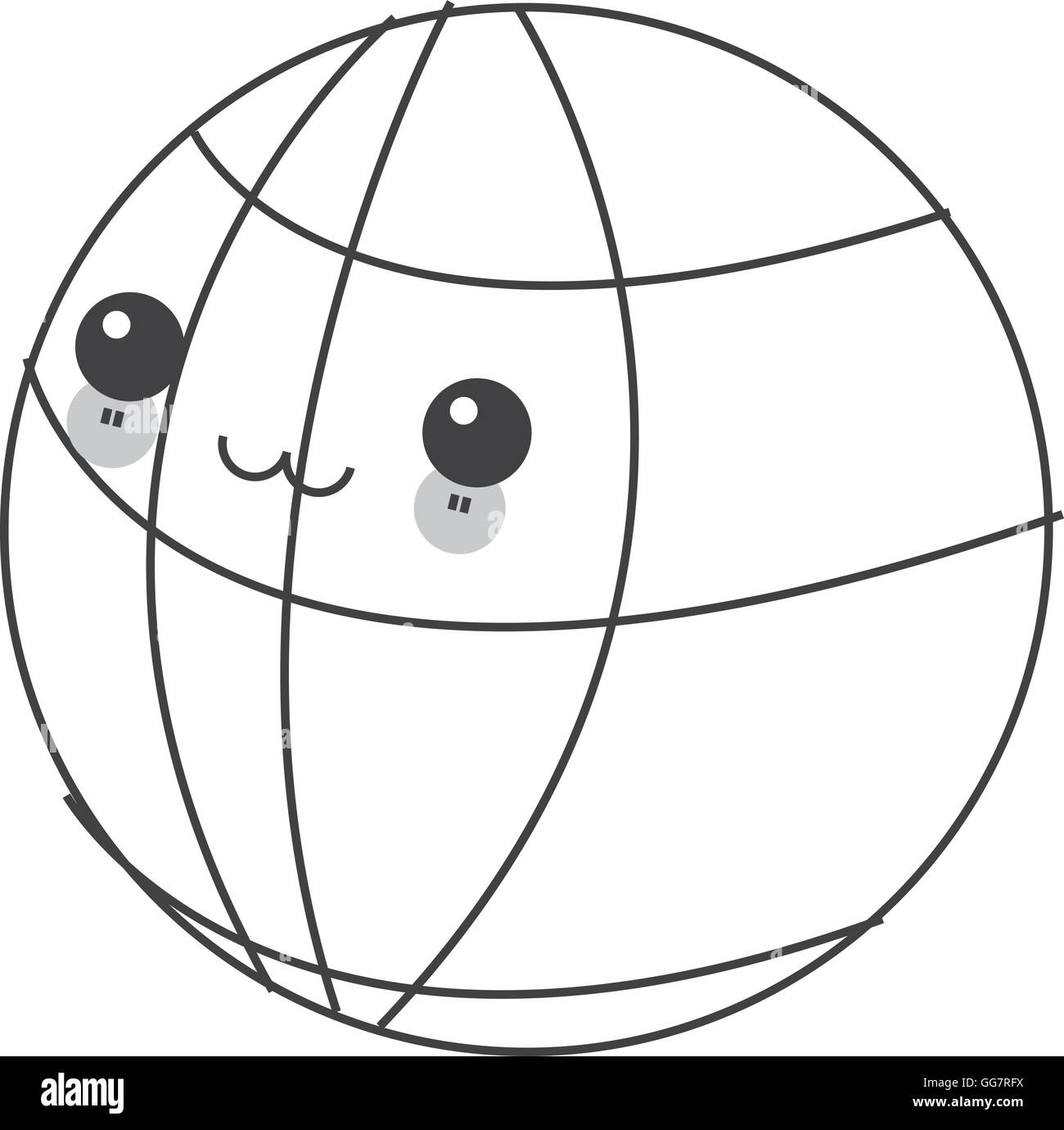 kawaii earth globe diagram icon Stock Vector Image & Art - Alamy