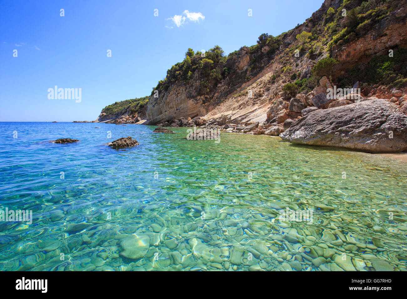 Beach at Zakynthos Stock Photo