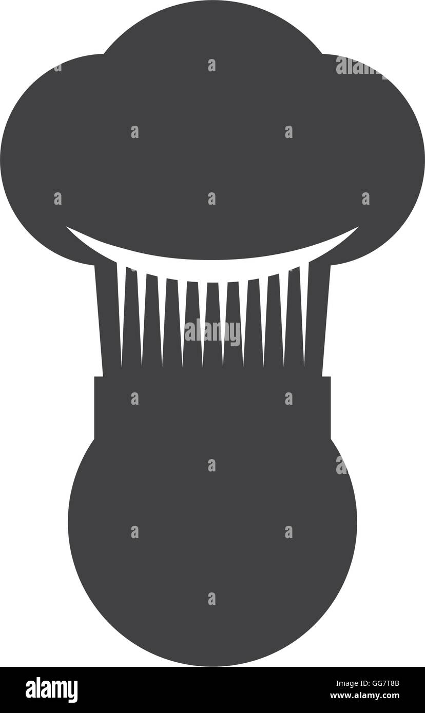 Chefs hat chef pictogram silhouette icon. Vector graphic Stock Vector ...