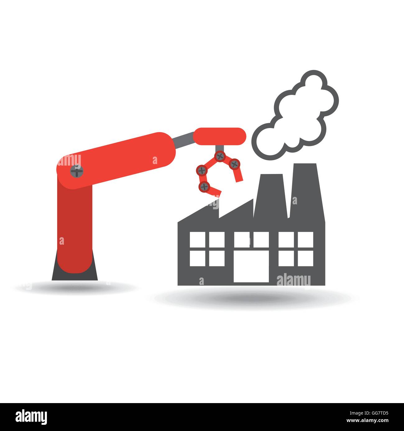 factory and robotic arm Stock Vector Image & Art - Alamy