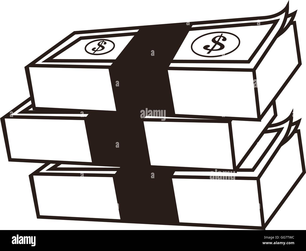 dollar bills icon Stock Vector Image & Art - Alamy