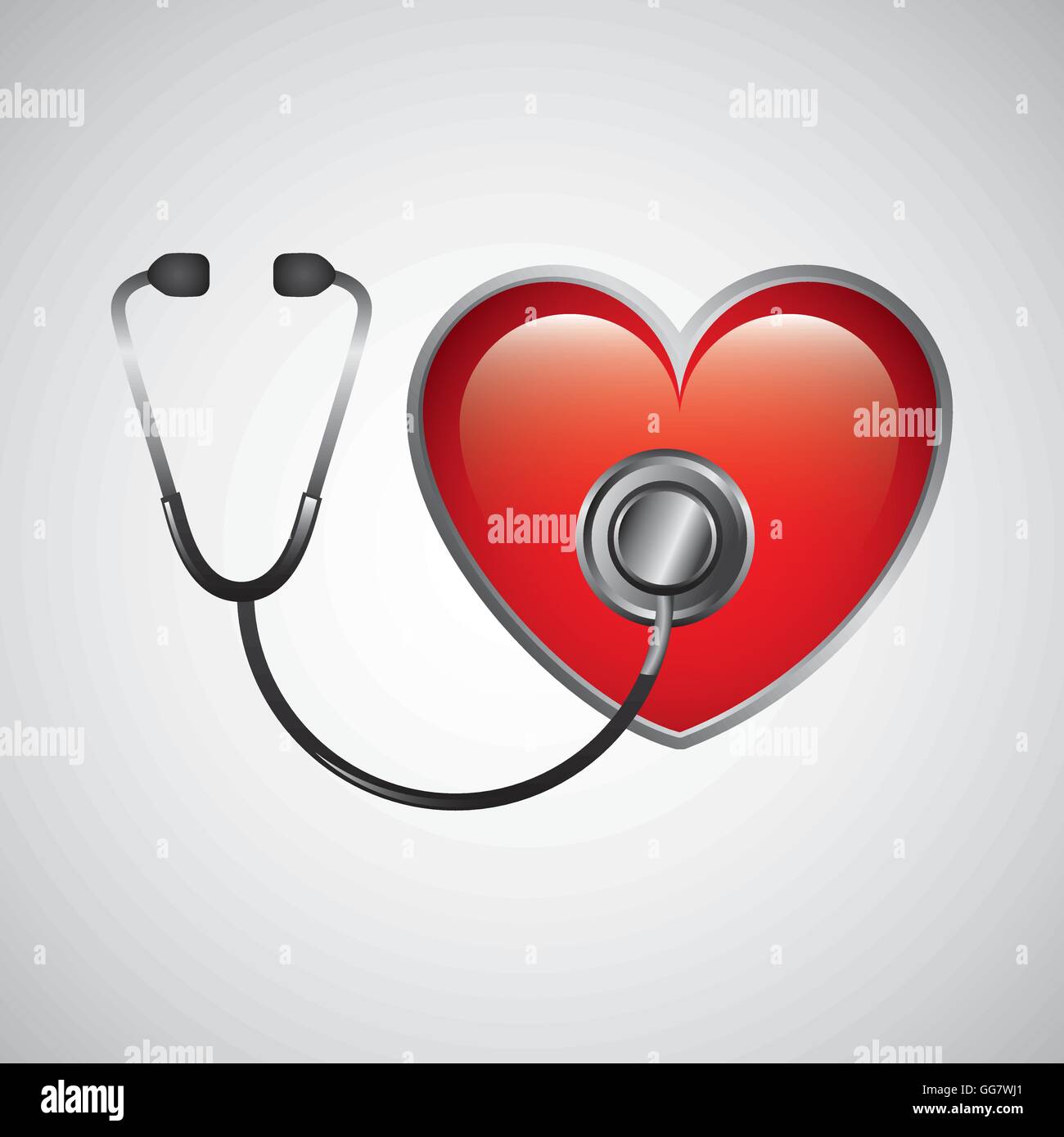 stethoscope with heart icon Stock Vector Image & Art - Alamy