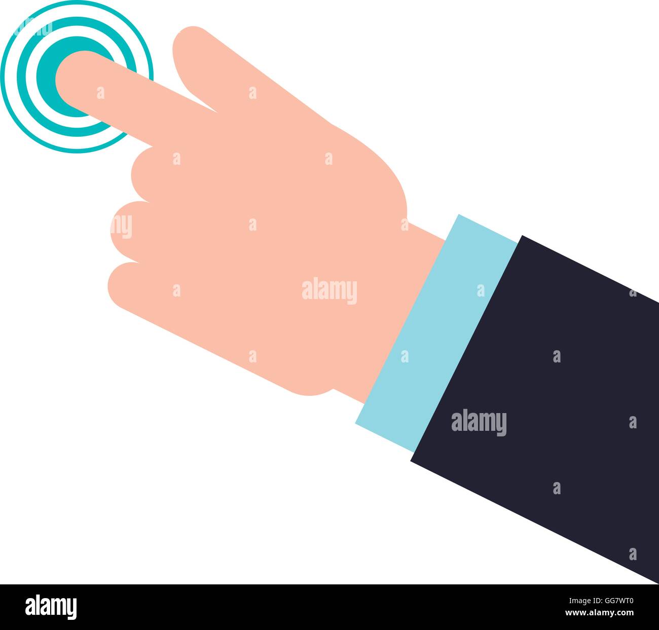 Cursor hand pointer touch technology icon. Vector graphic Stock Vector ...