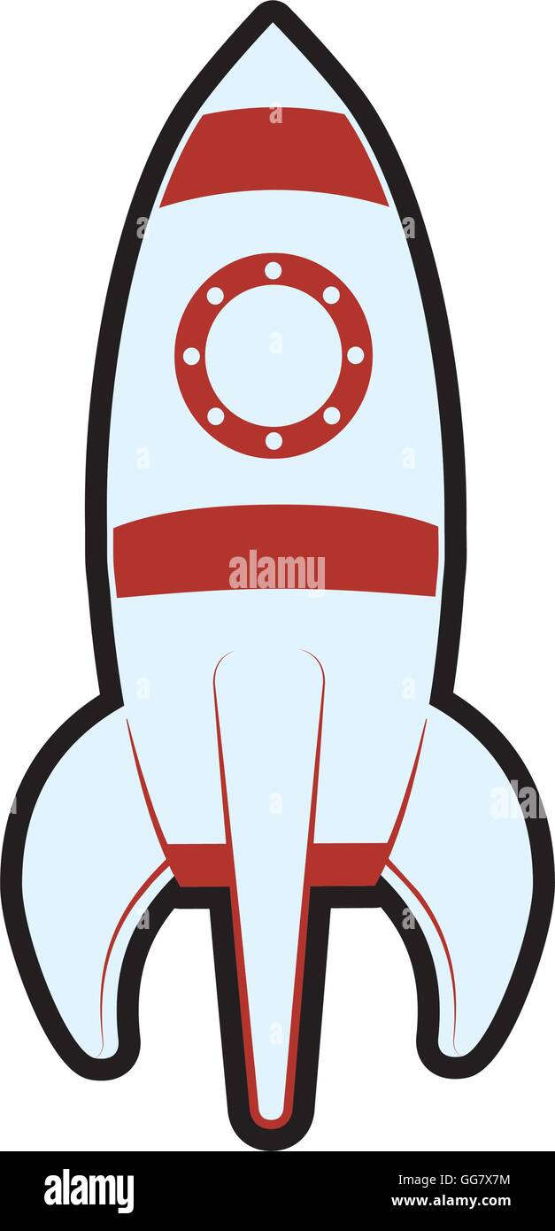 rocket spaceship science aircraft icon. Vector graphic Stock Vector ...