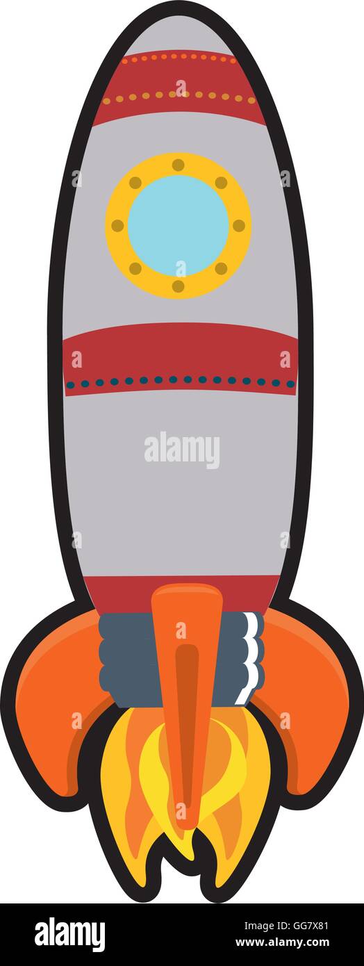 rocket spaceship science aircraft icon. Vector graphic Stock Vector ...
