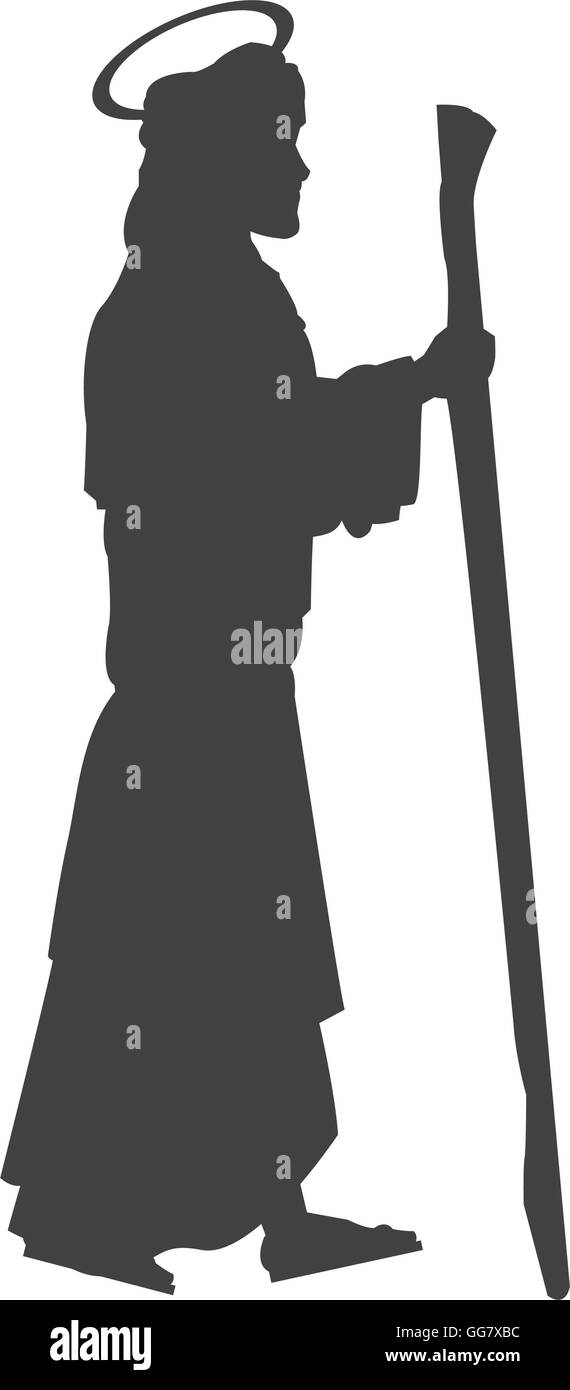 saint joseph silhouette icon Stock Vector Image & Art - Alamy