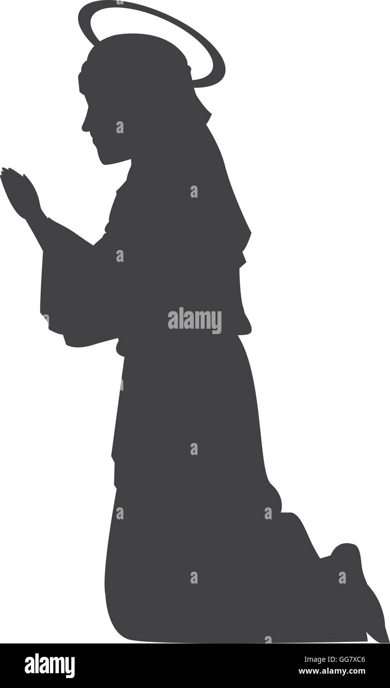 Virgin mary silhouette icon hi-res stock photography and images - Alamy