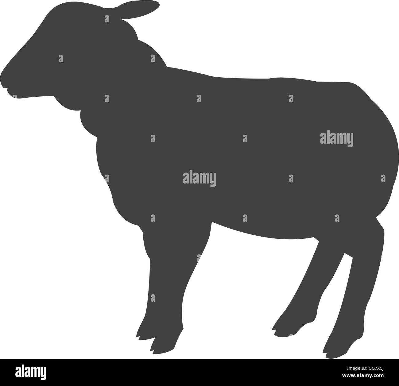 sheep silhouette icon Stock Vector Image & Art - Alamy