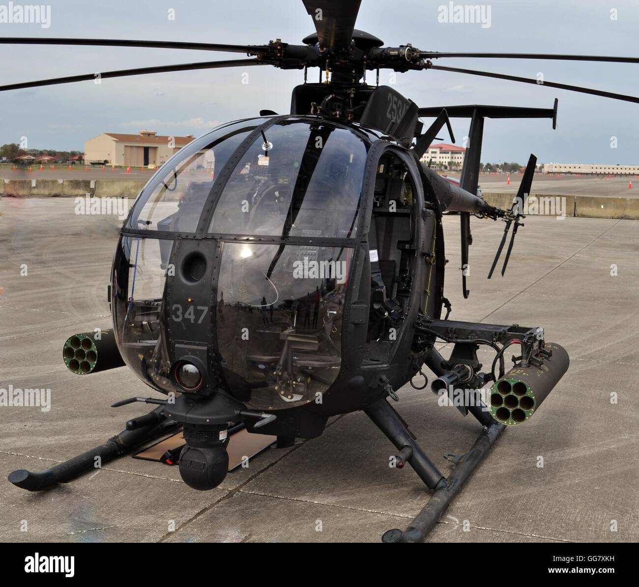 A special forces AH-6 Little Bird helicopter of the Army special forces ...