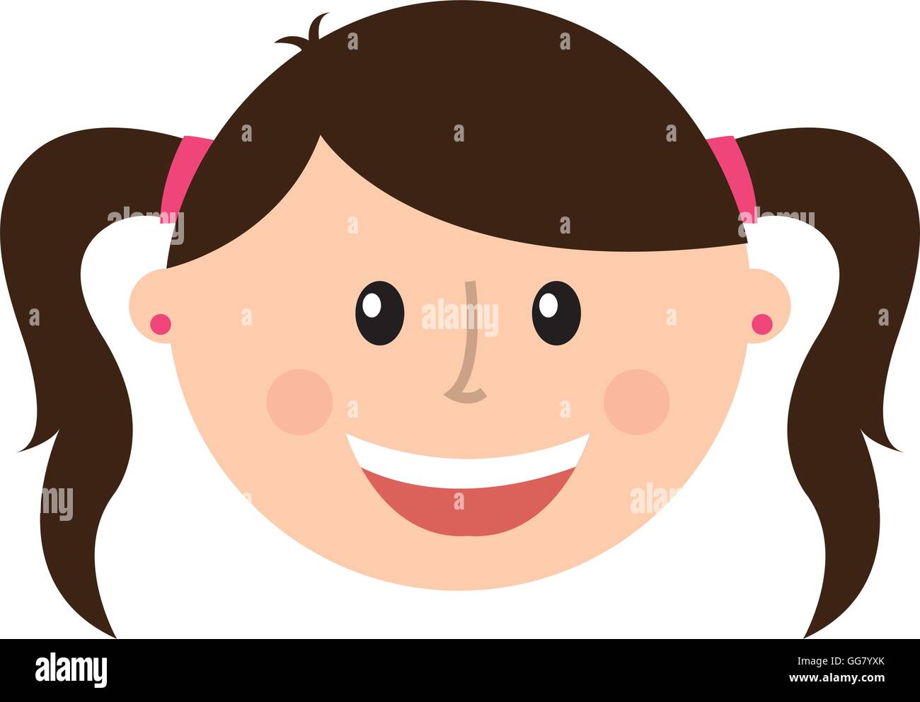 little girl smile icon Stock Vector Image & Art - Alamy