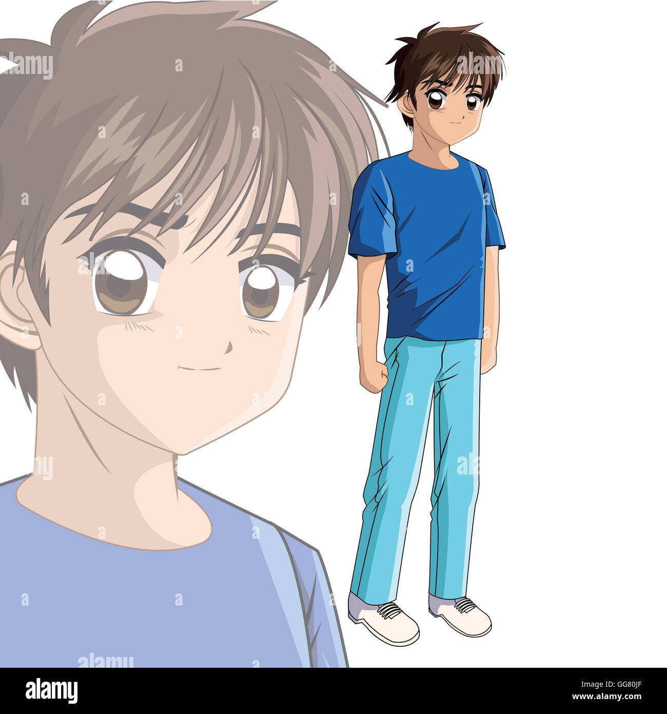 anime boy Stock Illustration