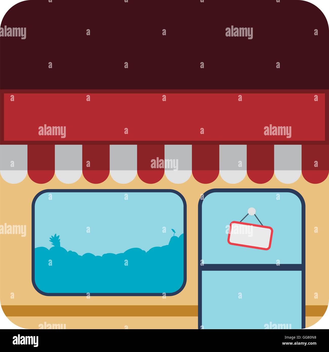 store frame market shop building icon. Vector graphic Stock Vector