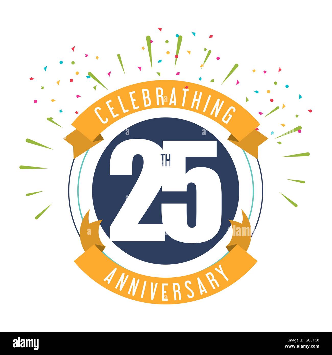 25 Year. Celebrating Anniversary. Vector graphic Stock Vector