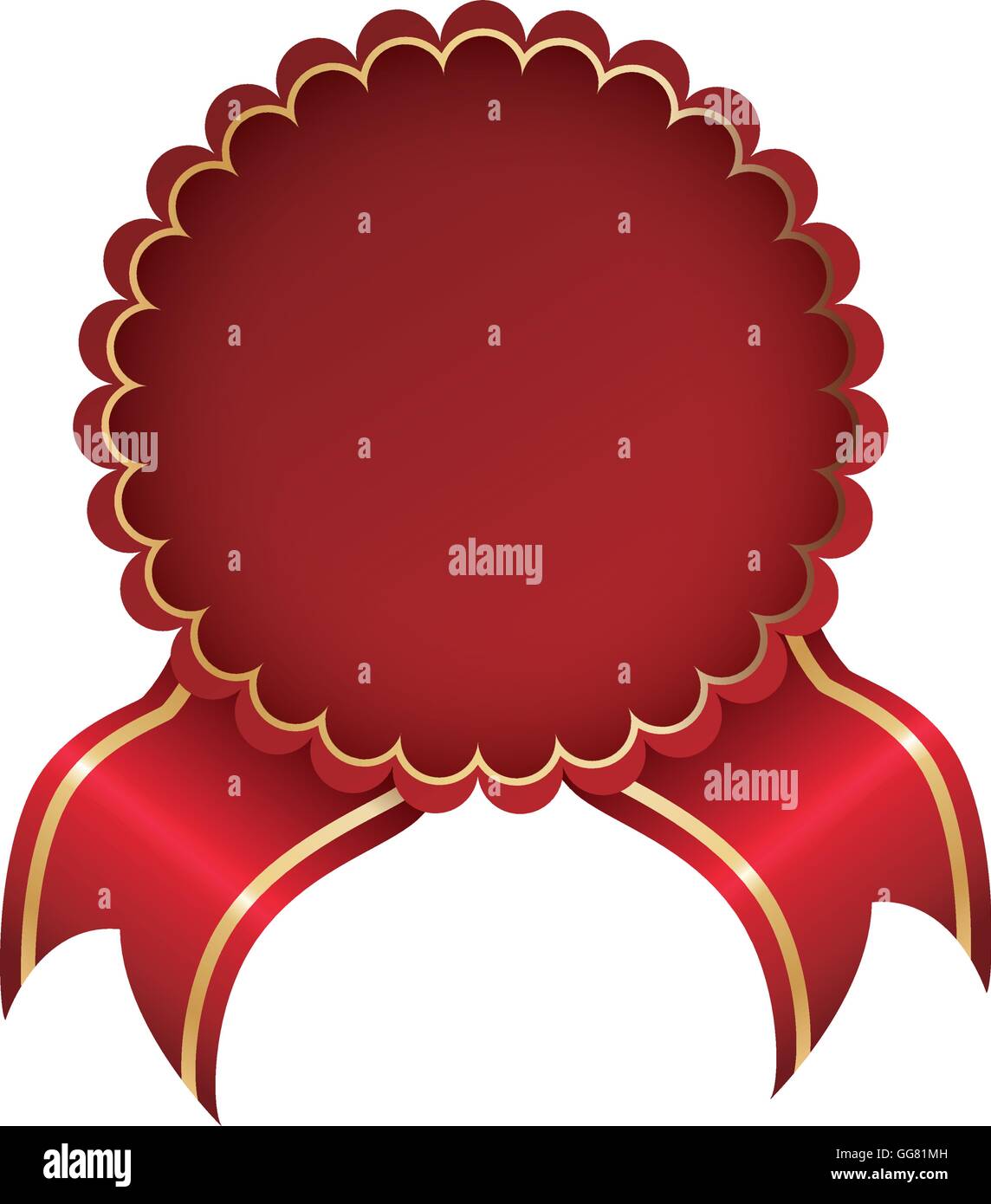 seal stamp red ribbon label icon. Vector graphic Stock Vector Image ...