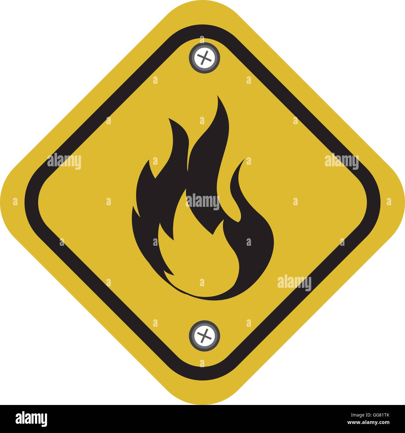 rhombus security yellow sign Stock Vector Image & Art - Alamy