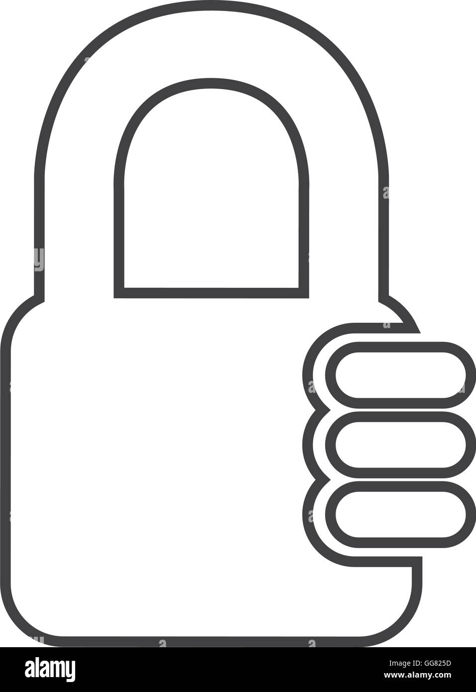 safe secure padlock security isolated icon Stock Vector Image & Art - Alamy