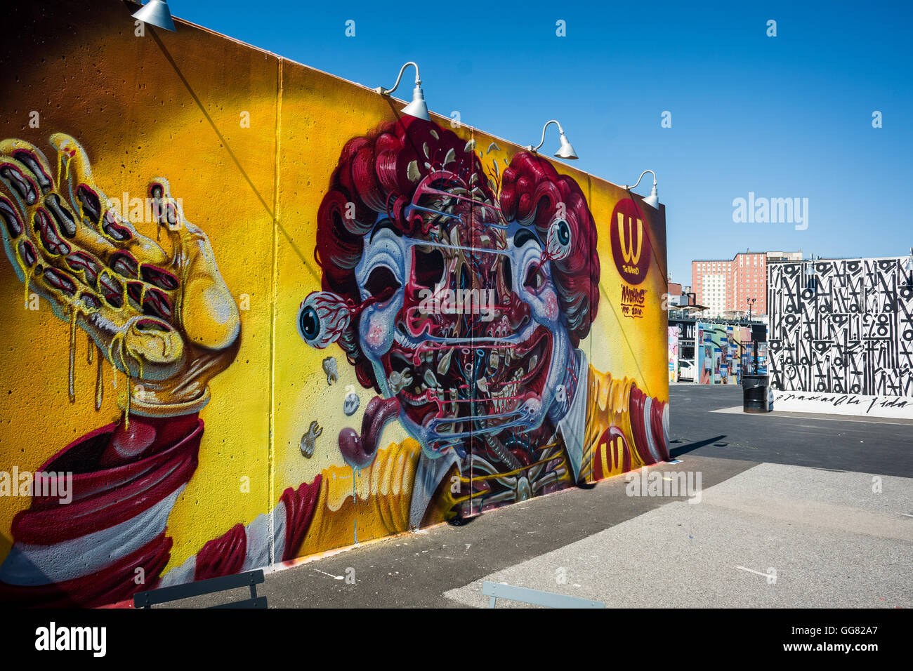 Brooklyn United States 03rd Aug 2016 Coney Art Walls Host Student Stock Photo Alamy