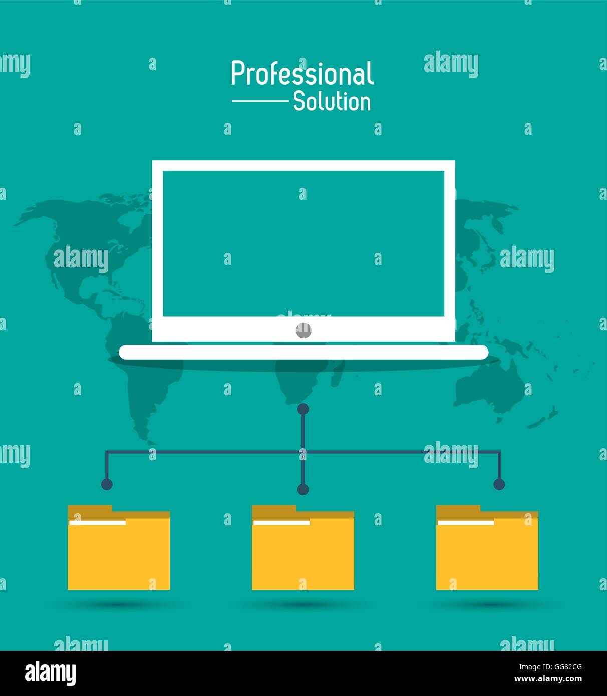 Laptop file icon. Proffesional Solution. Vector graphic Stock Vector ...