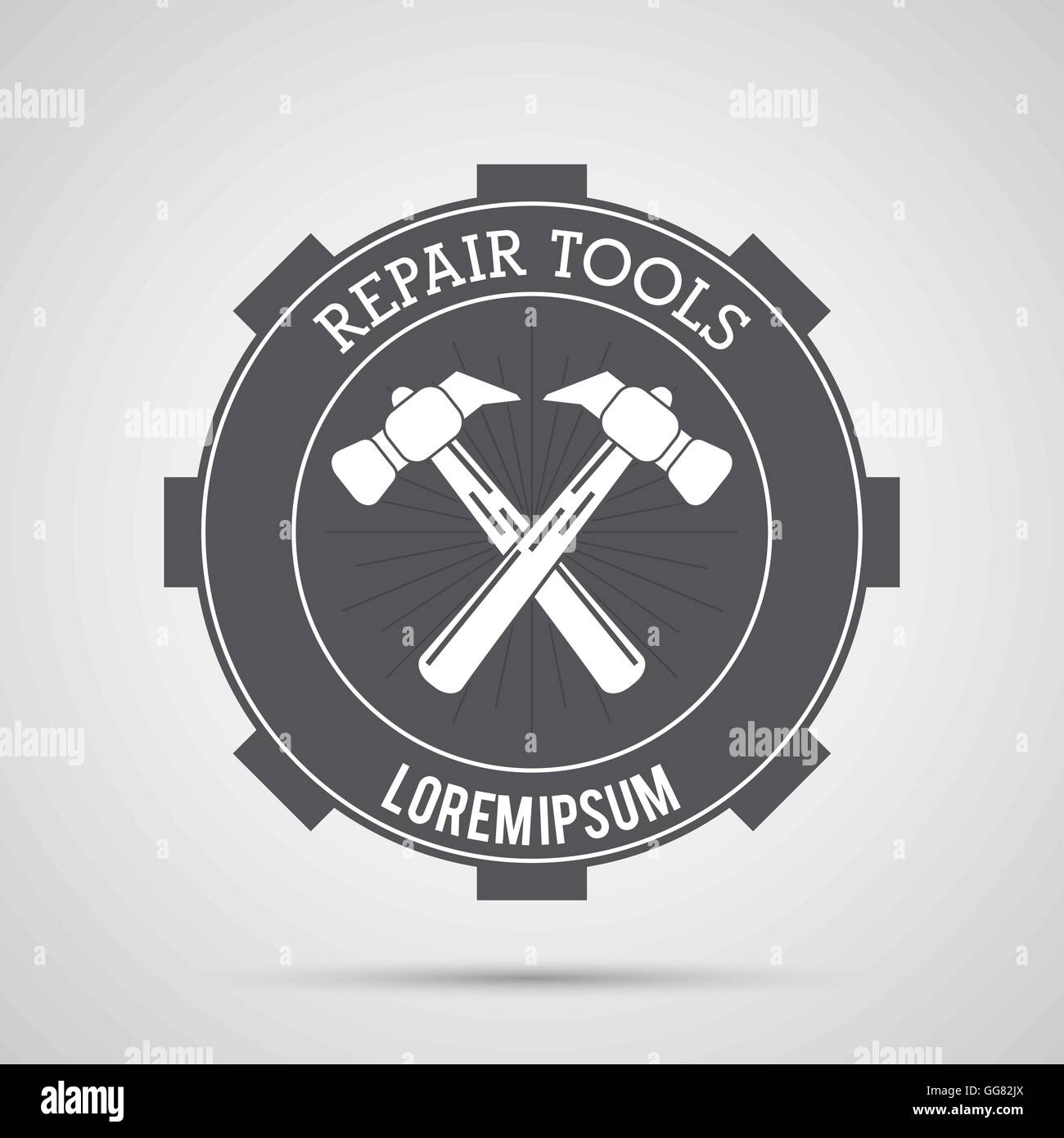 Hammer tool icon. Repair concept. Vector graphic Stock Vector Image ...