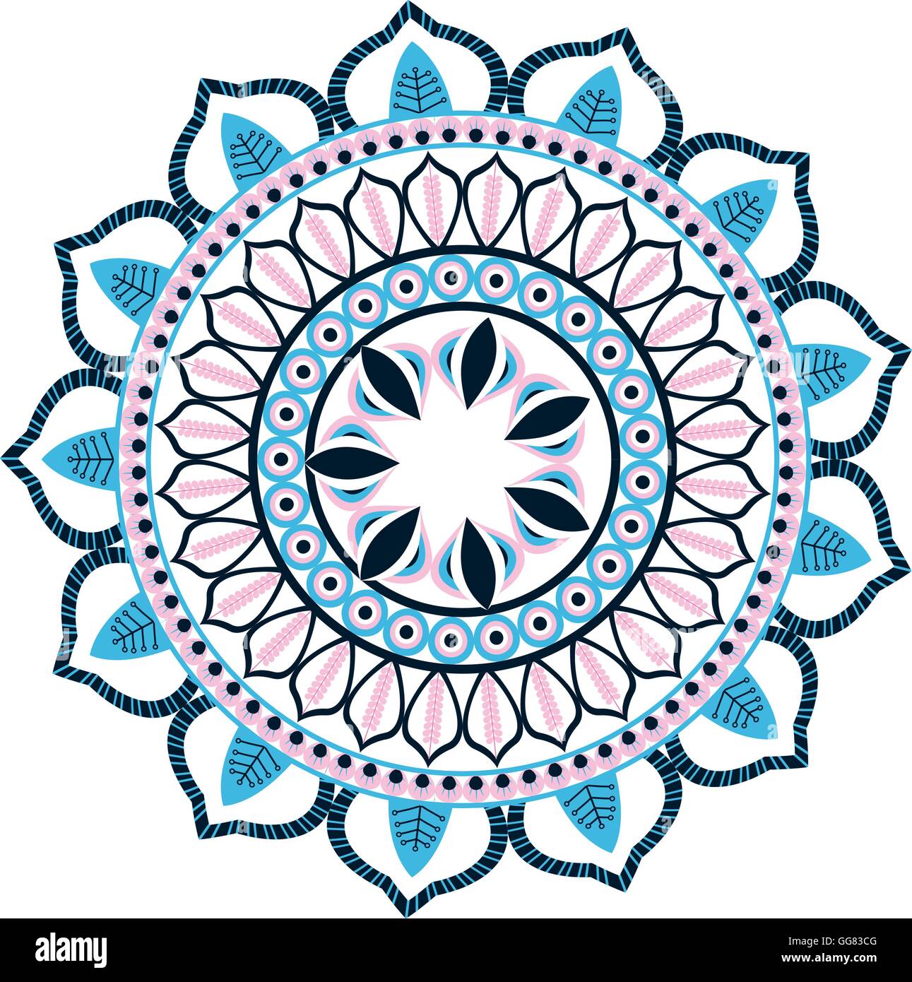 Download colorful intricate mandala icon Stock Vector Art ...