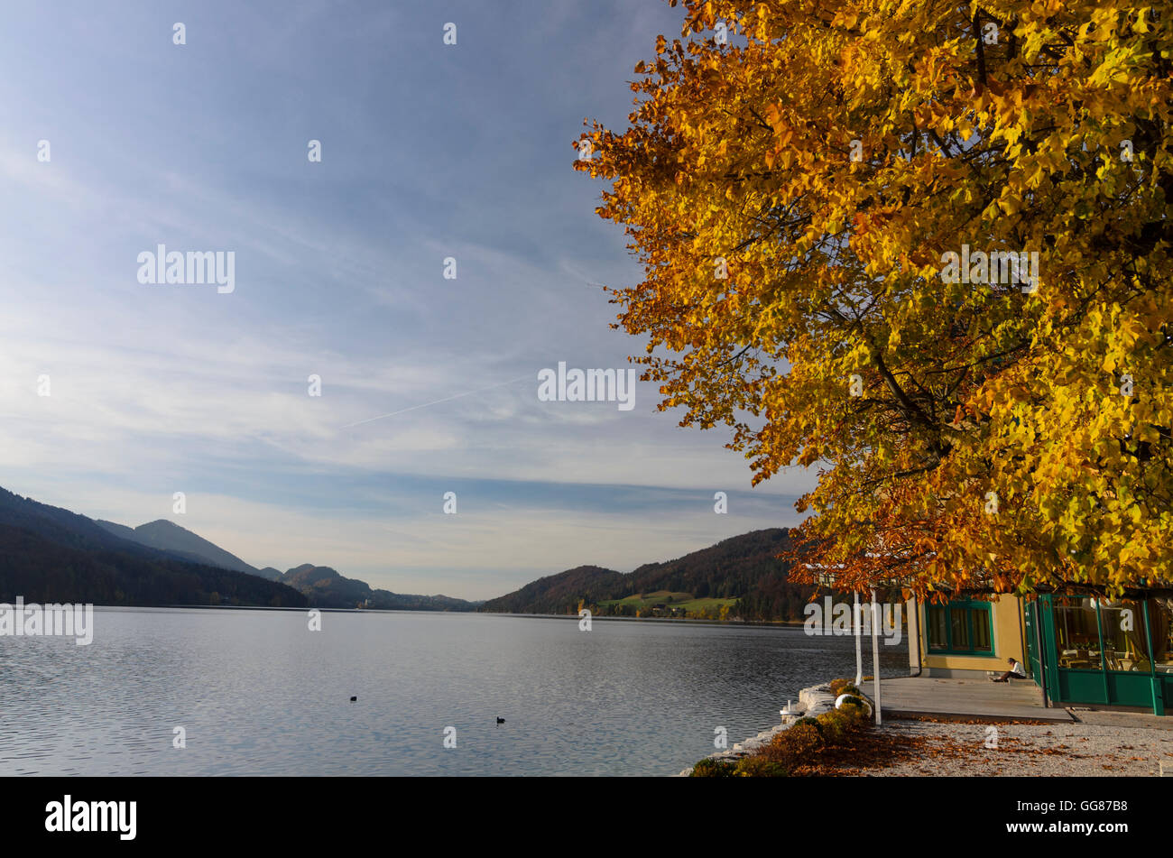 Fuschl am See: lake Fuschlsee, Austria, Salzburg, Salzkammergut Stock Photo