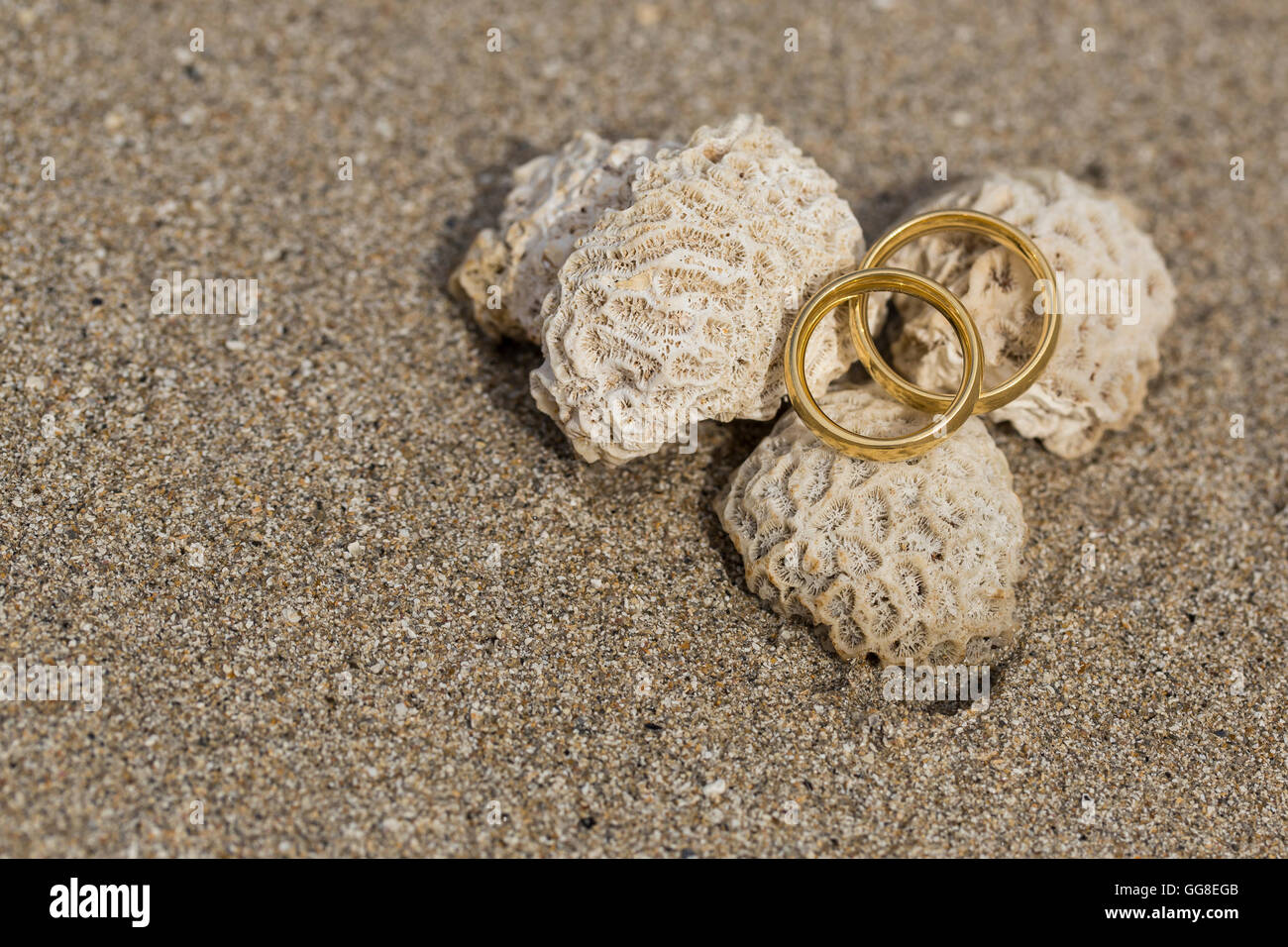 Wedding ring by the sea Stock Photo - Alamy